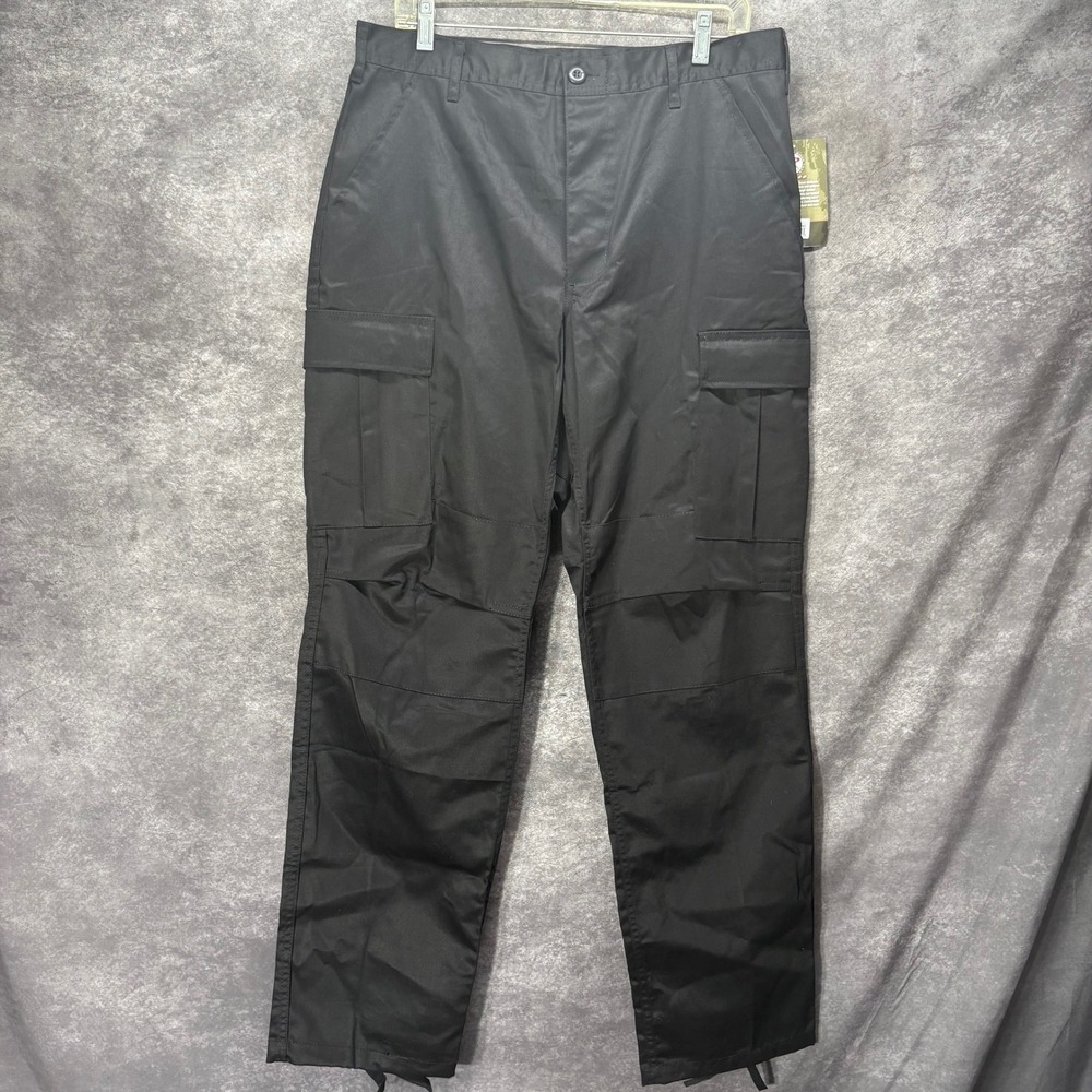 Rothco BDU Tactical Cargo Pants Mens Medium Regular Black Style 7971 NWT
